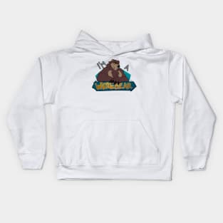 I'm a werebear, red Kids Hoodie